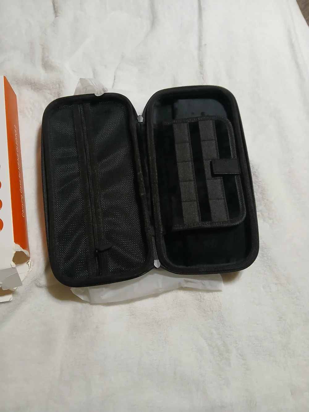 Black Travel Case for Handheld Gaming Console with Accessory Storage